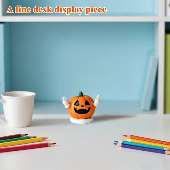 Flipping Off Resin Halloween Pumpkin Statue Decorations for Indoor and Porch - Picture 6 of 6